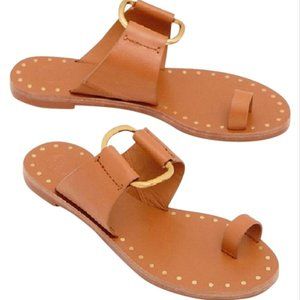 Tory Burch Shoes Tan Ravello Studded Slide Sandals Poshmark